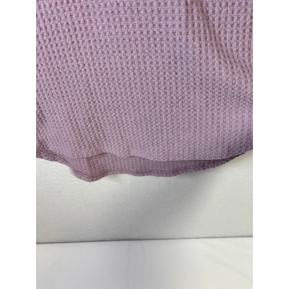 American Eagle Womens Small Purple Waffle Knit Long‎ Sleeve Thermal Top Raglan - Picture 4 of 7